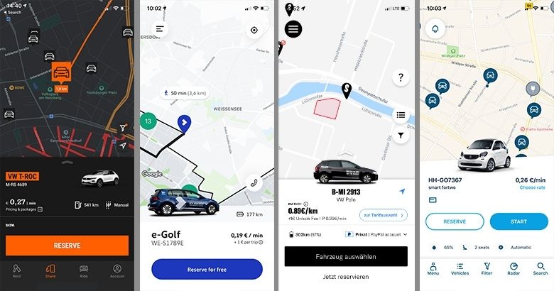 vergleich carsharing apps